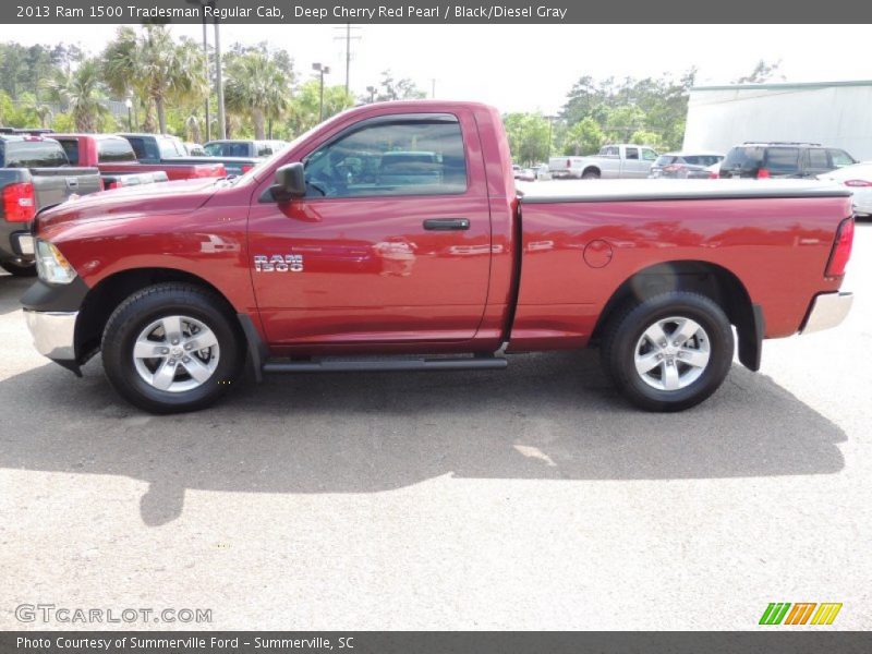 Deep Cherry Red Pearl / Black/Diesel Gray 2013 Ram 1500 Tradesman Regular Cab