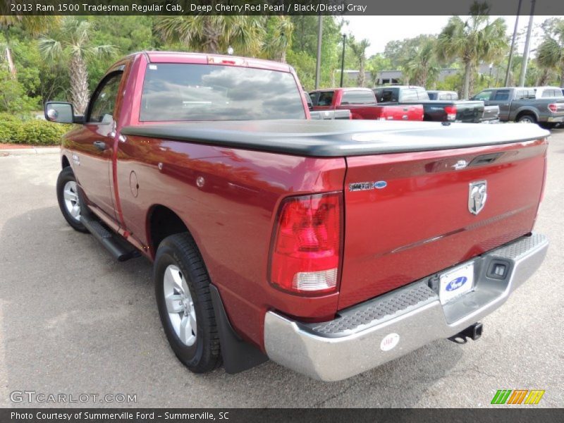 Deep Cherry Red Pearl / Black/Diesel Gray 2013 Ram 1500 Tradesman Regular Cab