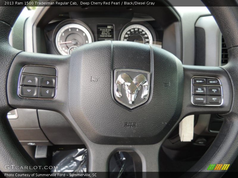 Deep Cherry Red Pearl / Black/Diesel Gray 2013 Ram 1500 Tradesman Regular Cab