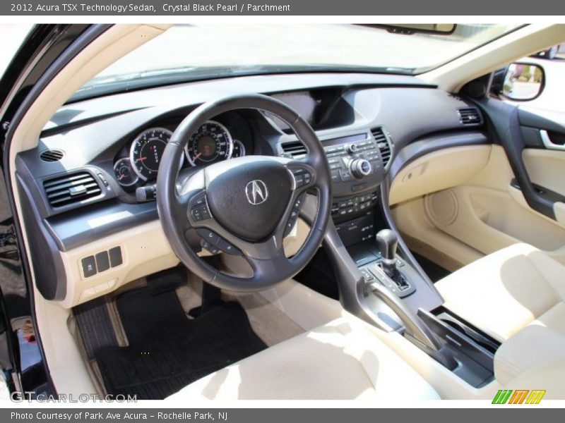 Crystal Black Pearl / Parchment 2012 Acura TSX Technology Sedan