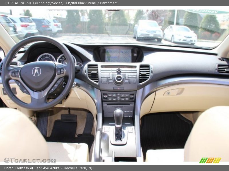 Crystal Black Pearl / Parchment 2012 Acura TSX Technology Sedan