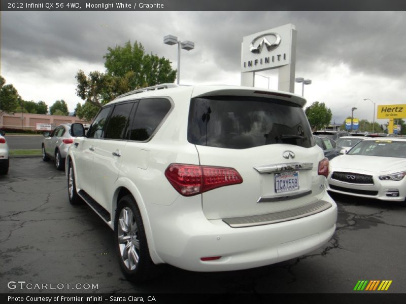 Moonlight White / Graphite 2012 Infiniti QX 56 4WD