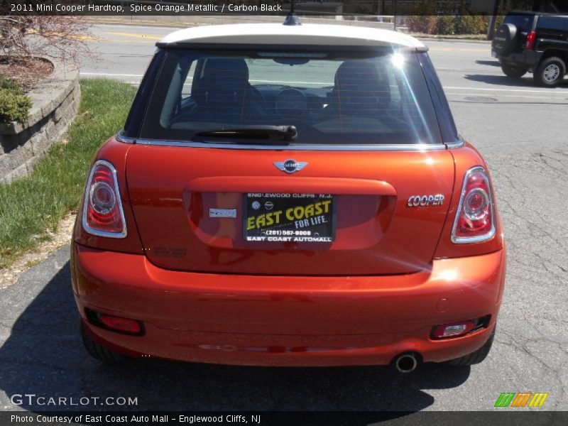 Spice Orange Metallic / Carbon Black 2011 Mini Cooper Hardtop