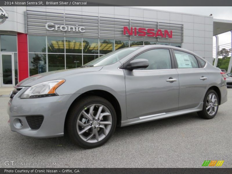 Brilliant Silver / Charcoal 2014 Nissan Sentra SR