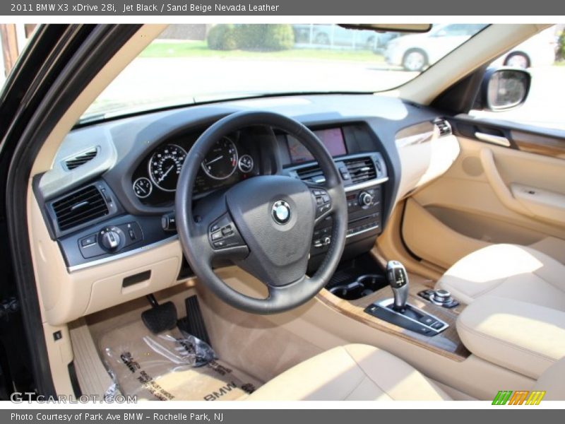 Jet Black / Sand Beige Nevada Leather 2011 BMW X3 xDrive 28i