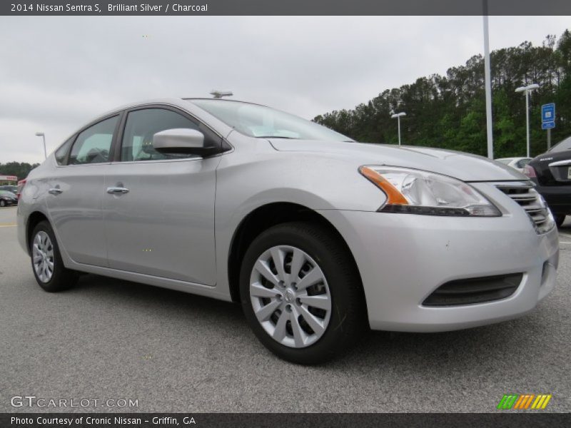 Brilliant Silver / Charcoal 2014 Nissan Sentra S