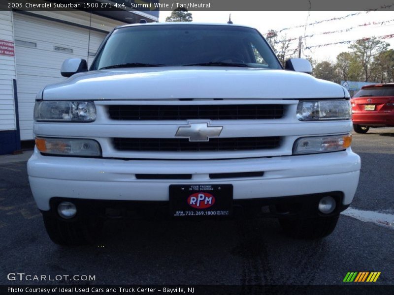Summit White / Tan/Neutral 2005 Chevrolet Suburban 1500 Z71 4x4
