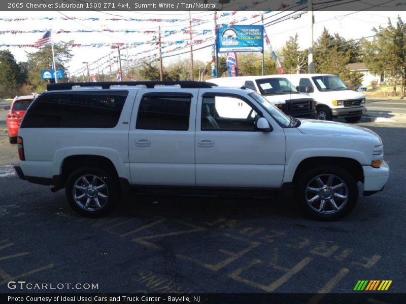 Summit White / Tan/Neutral 2005 Chevrolet Suburban 1500 Z71 4x4