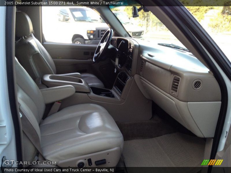 Summit White / Tan/Neutral 2005 Chevrolet Suburban 1500 Z71 4x4