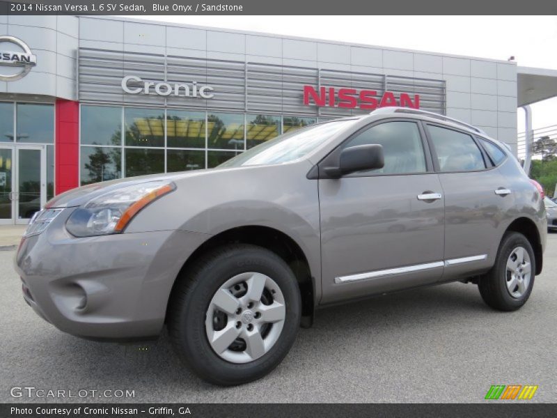 Blue Onyx / Sandstone 2014 Nissan Versa 1.6 SV Sedan