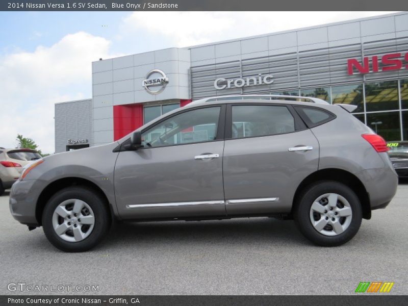 Blue Onyx / Sandstone 2014 Nissan Versa 1.6 SV Sedan