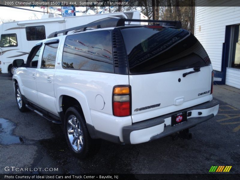 Summit White / Tan/Neutral 2005 Chevrolet Suburban 1500 Z71 4x4
