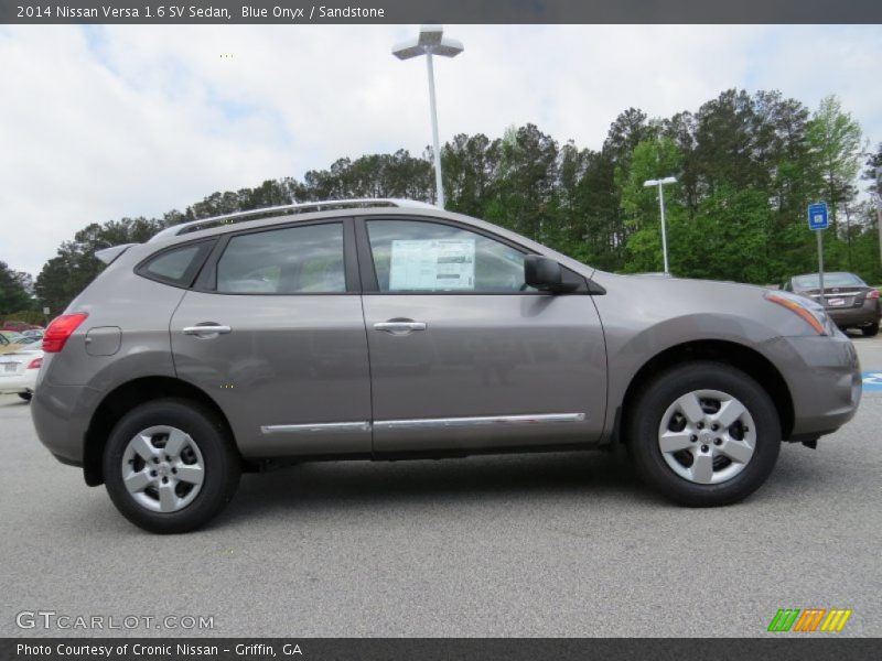 Blue Onyx / Sandstone 2014 Nissan Versa 1.6 SV Sedan