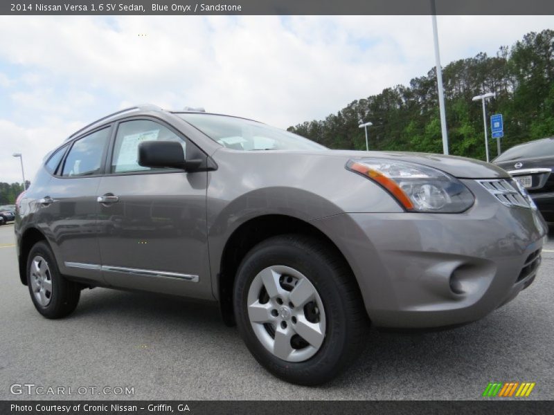 Blue Onyx / Sandstone 2014 Nissan Versa 1.6 SV Sedan