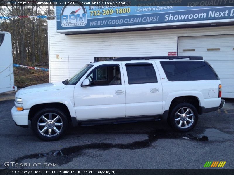 Summit White / Tan/Neutral 2005 Chevrolet Suburban 1500 Z71 4x4