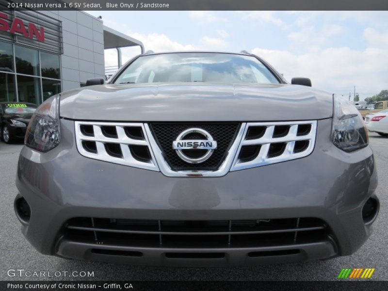 Blue Onyx / Sandstone 2014 Nissan Versa 1.6 SV Sedan