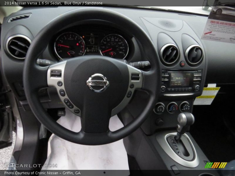 Blue Onyx / Sandstone 2014 Nissan Versa 1.6 SV Sedan