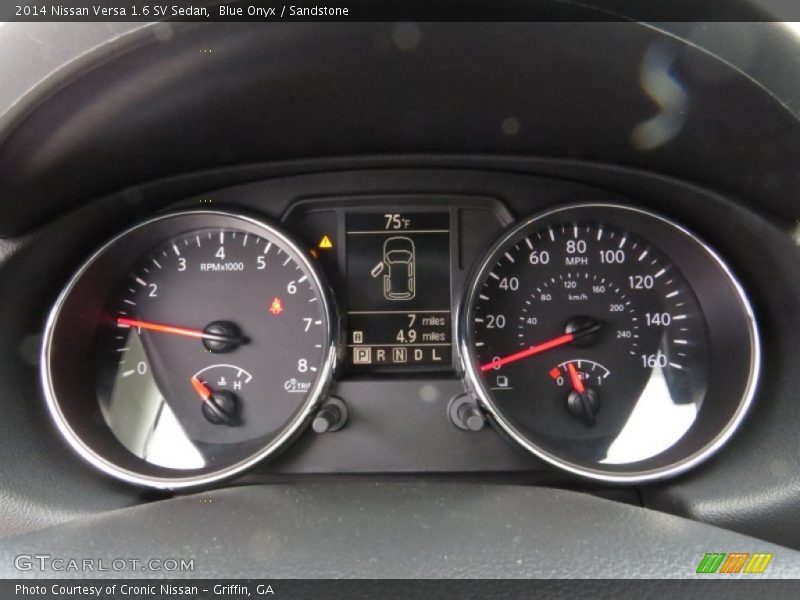 Blue Onyx / Sandstone 2014 Nissan Versa 1.6 SV Sedan