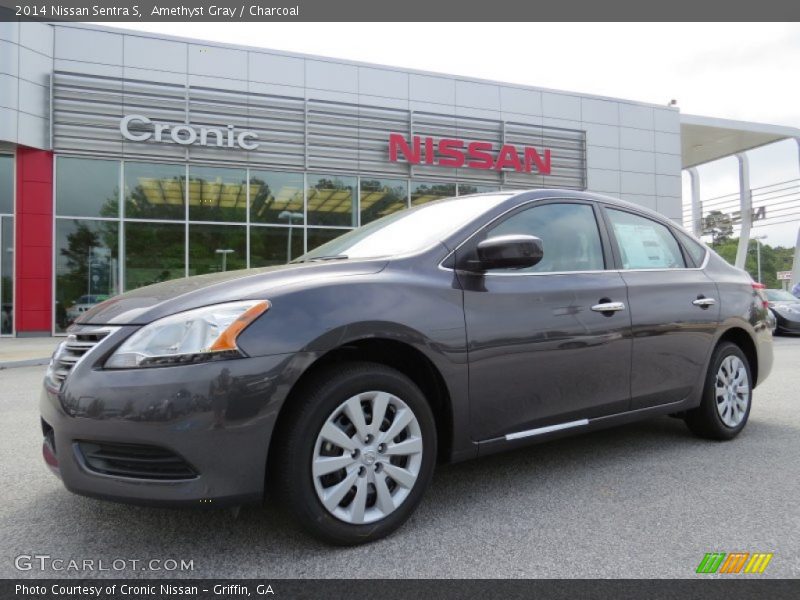Amethyst Gray / Charcoal 2014 Nissan Sentra S