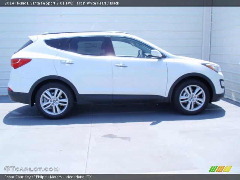 Frost White Pearl / Black 2014 Hyundai Santa Fe Sport 2.0T FWD