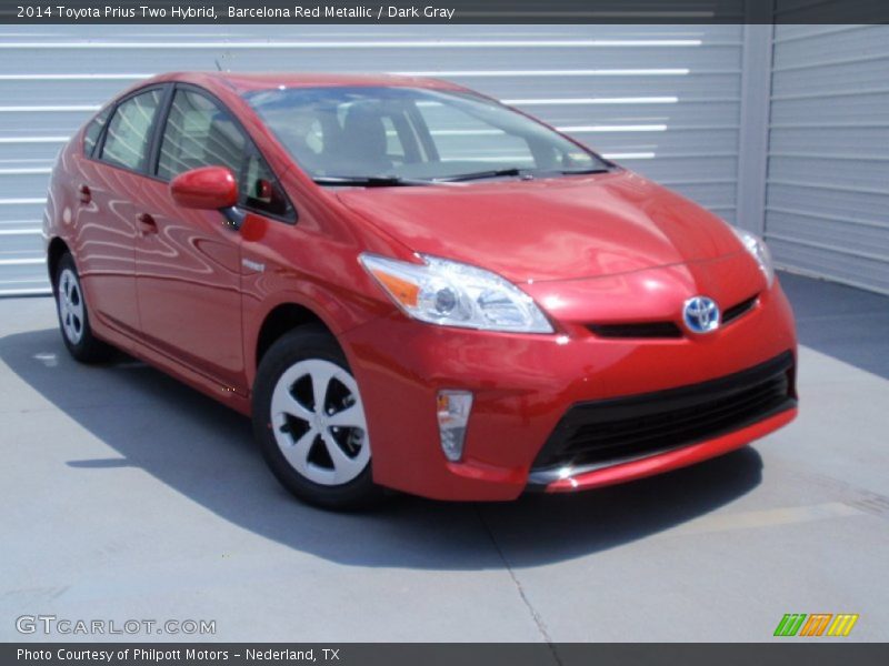Barcelona Red Metallic / Dark Gray 2014 Toyota Prius Two Hybrid