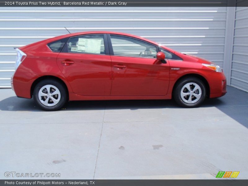 Barcelona Red Metallic / Dark Gray 2014 Toyota Prius Two Hybrid