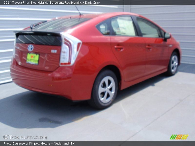 Barcelona Red Metallic / Dark Gray 2014 Toyota Prius Two Hybrid