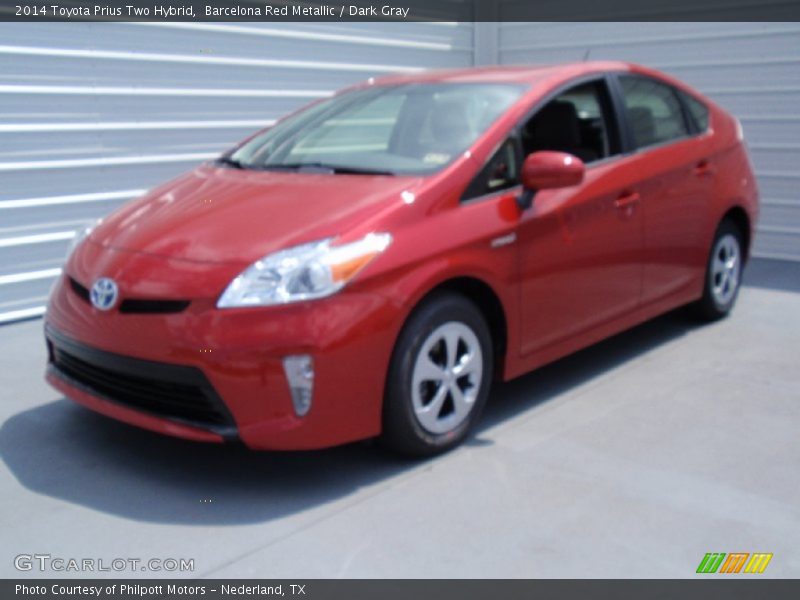 Barcelona Red Metallic / Dark Gray 2014 Toyota Prius Two Hybrid