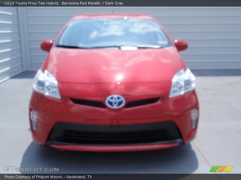 Barcelona Red Metallic / Dark Gray 2014 Toyota Prius Two Hybrid