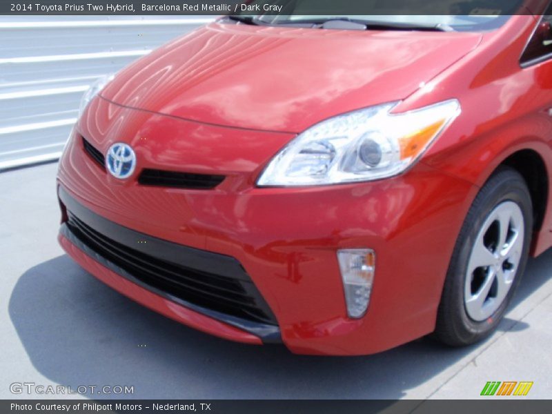 Barcelona Red Metallic / Dark Gray 2014 Toyota Prius Two Hybrid