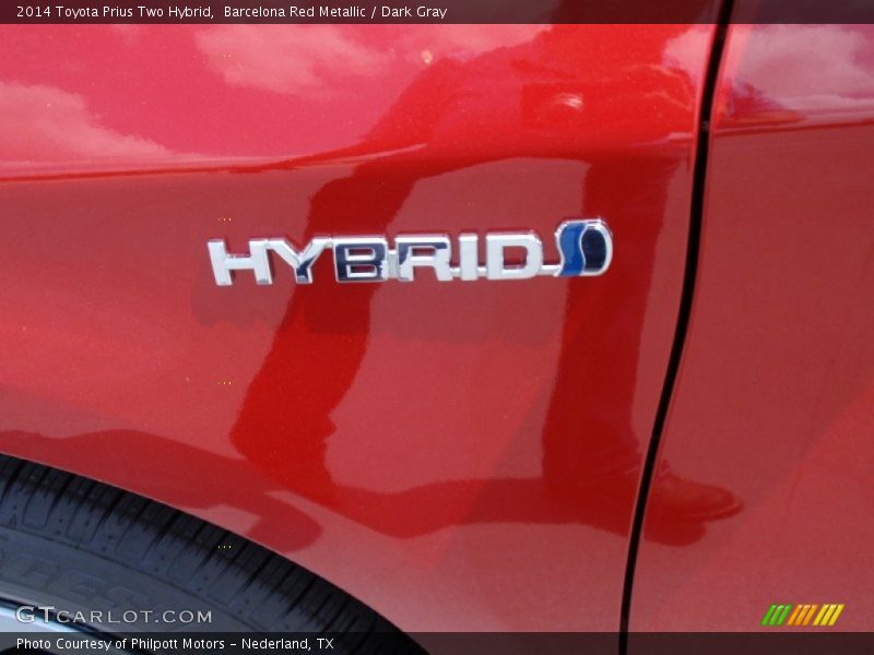 Barcelona Red Metallic / Dark Gray 2014 Toyota Prius Two Hybrid