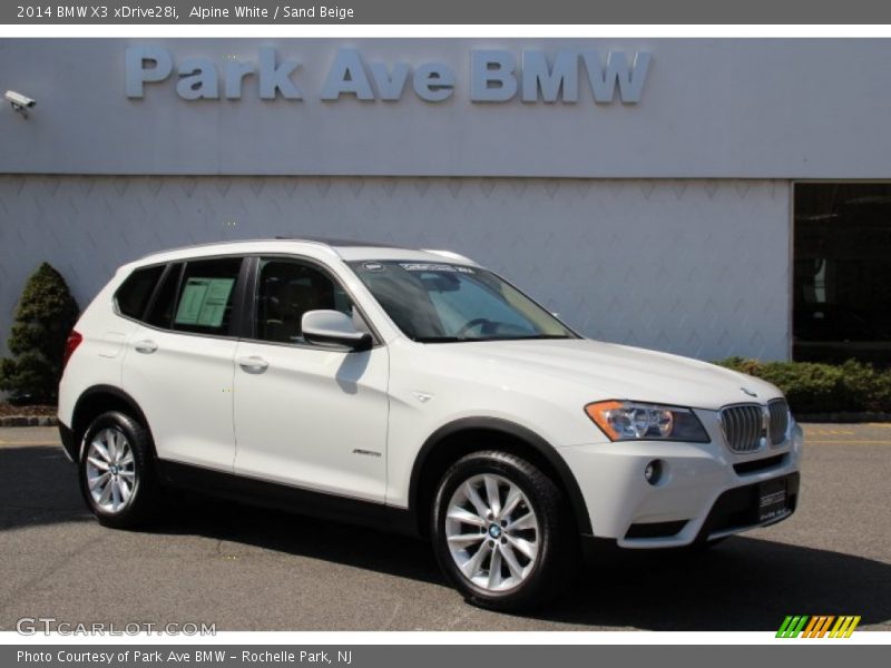 Alpine White / Sand Beige 2014 BMW X3 xDrive28i