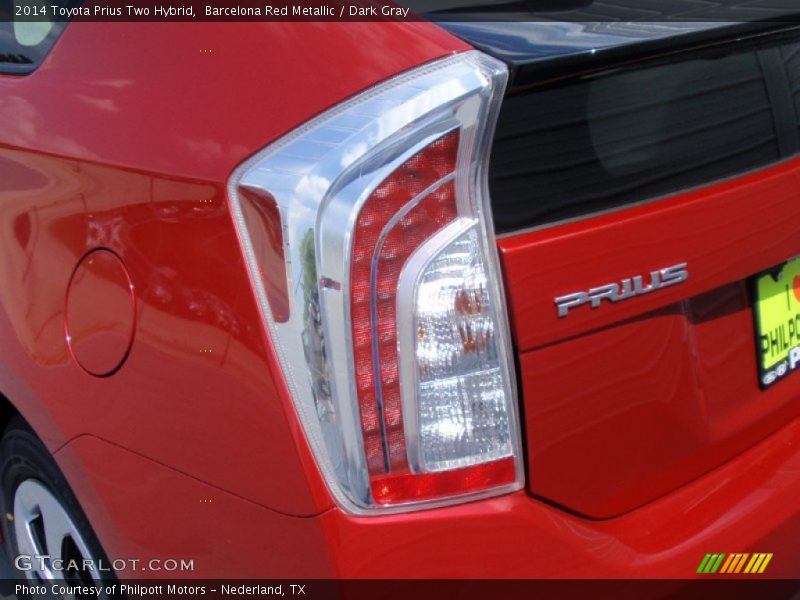 Barcelona Red Metallic / Dark Gray 2014 Toyota Prius Two Hybrid