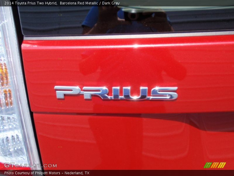 Barcelona Red Metallic / Dark Gray 2014 Toyota Prius Two Hybrid