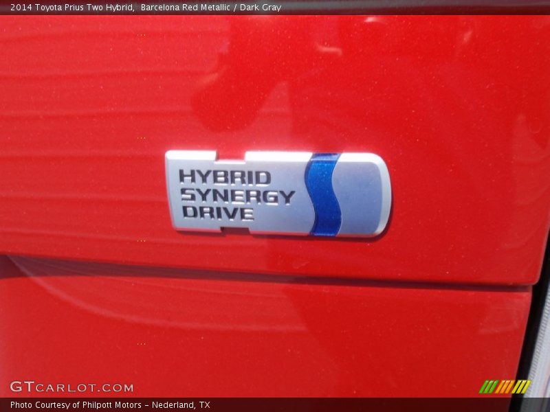 Barcelona Red Metallic / Dark Gray 2014 Toyota Prius Two Hybrid