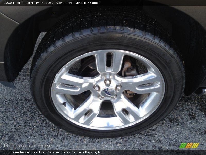 Stone Green Metallic / Camel 2008 Ford Explorer Limited AWD