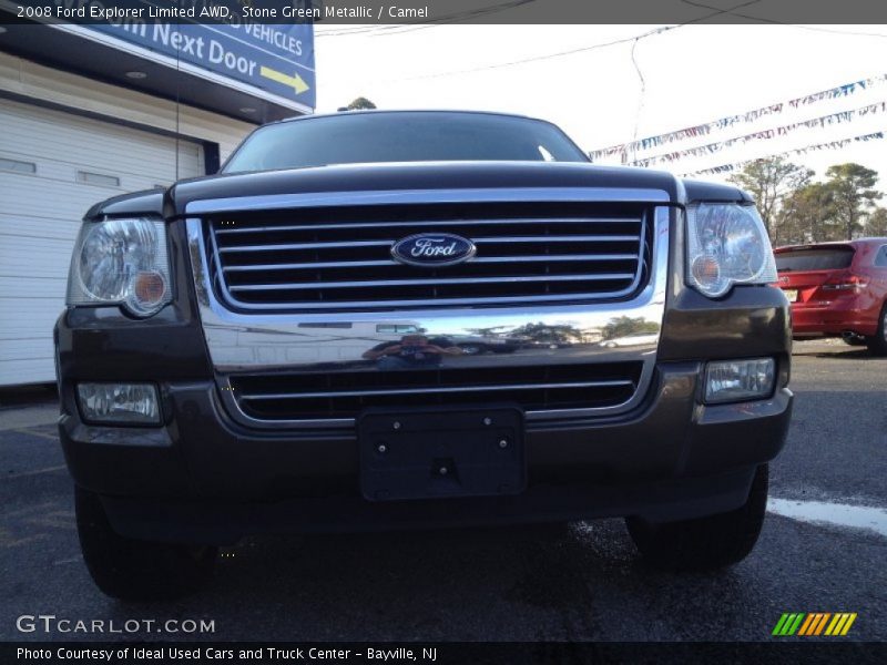 Stone Green Metallic / Camel 2008 Ford Explorer Limited AWD