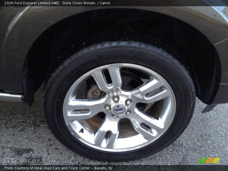 Stone Green Metallic / Camel 2008 Ford Explorer Limited AWD