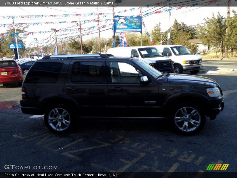 Stone Green Metallic / Camel 2008 Ford Explorer Limited AWD