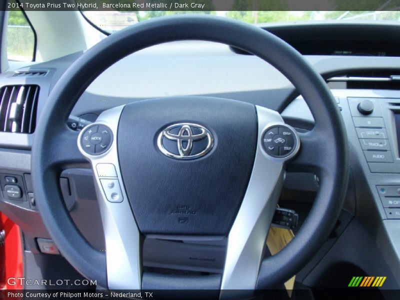 Barcelona Red Metallic / Dark Gray 2014 Toyota Prius Two Hybrid
