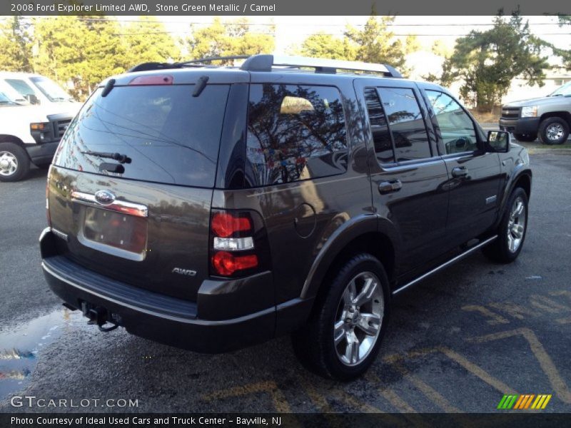 Stone Green Metallic / Camel 2008 Ford Explorer Limited AWD