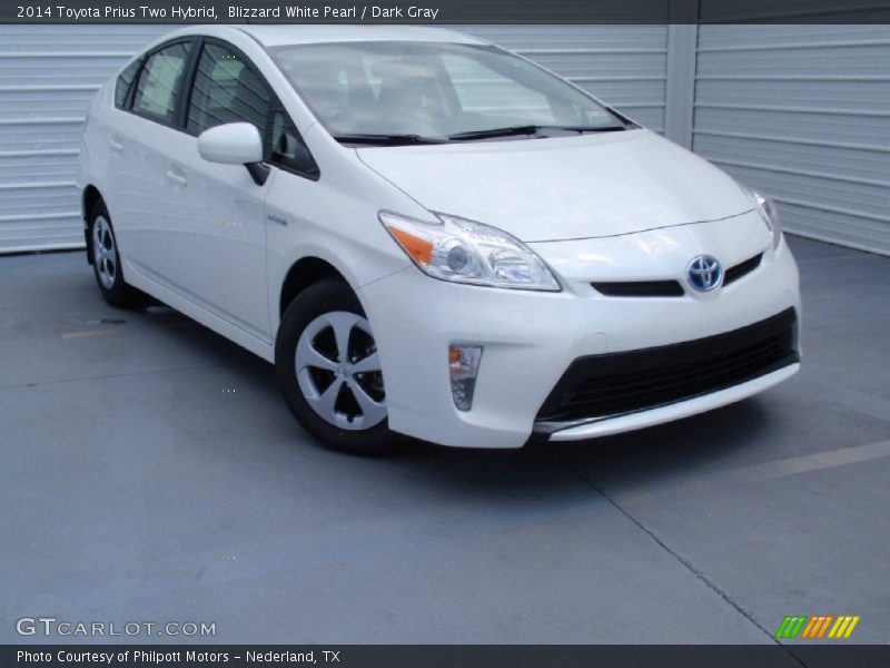Blizzard White Pearl / Dark Gray 2014 Toyota Prius Two Hybrid