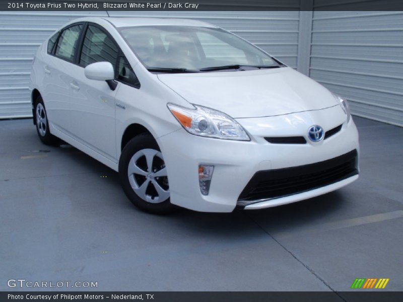 Blizzard White Pearl / Dark Gray 2014 Toyota Prius Two Hybrid