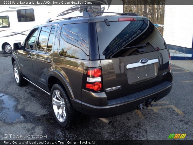 Stone Green Metallic / Camel 2008 Ford Explorer Limited AWD