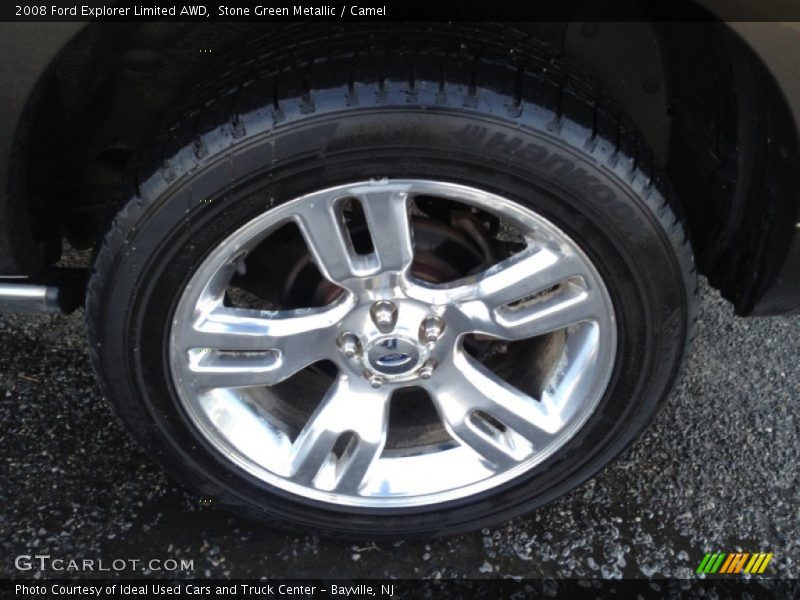 Stone Green Metallic / Camel 2008 Ford Explorer Limited AWD