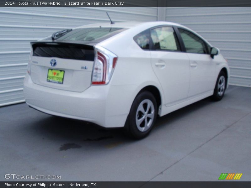 Blizzard White Pearl / Dark Gray 2014 Toyota Prius Two Hybrid