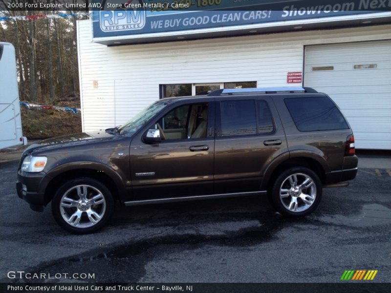 Stone Green Metallic / Camel 2008 Ford Explorer Limited AWD