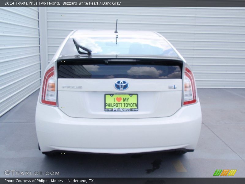 Blizzard White Pearl / Dark Gray 2014 Toyota Prius Two Hybrid