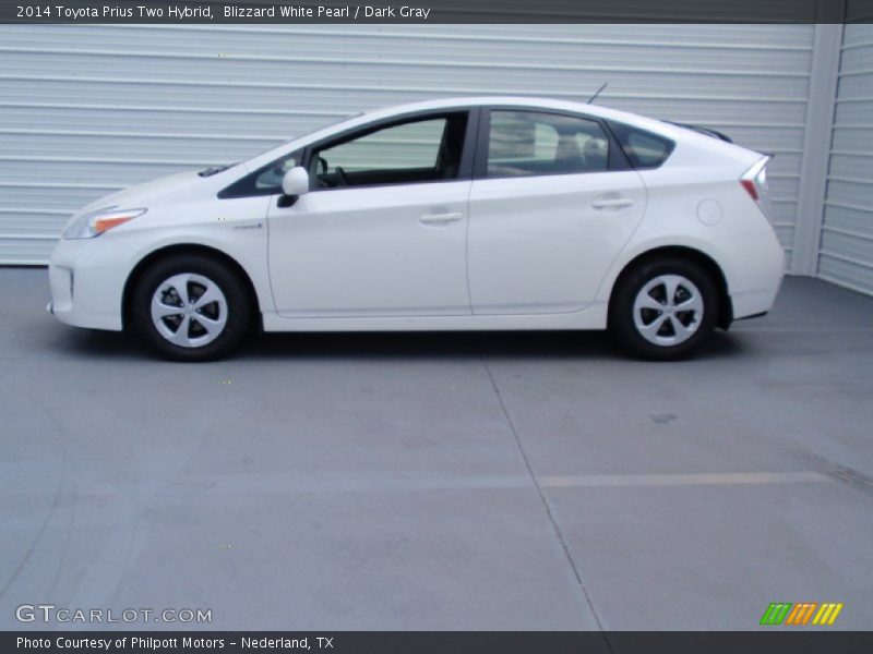 Blizzard White Pearl / Dark Gray 2014 Toyota Prius Two Hybrid