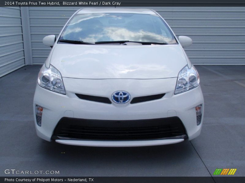 Blizzard White Pearl / Dark Gray 2014 Toyota Prius Two Hybrid